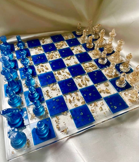 Handgemaakte Epoxy Schaakset