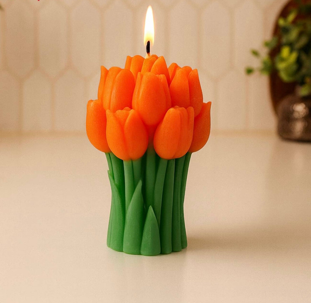 Kleine kaarsenbloemenboeket